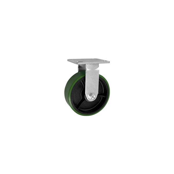 MEDIUM DUTY 4"X 2" GREEN POLYURETHANE ON IRON WHEEL, RIGID CASTER 800